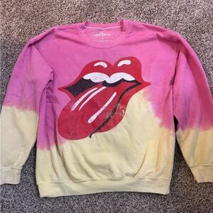 Pink and Yellow Graphic Sweatshirt